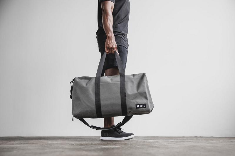 Dark / Grey Nobull Waxed Canvas Duffle Men's Bags | CA B1612E